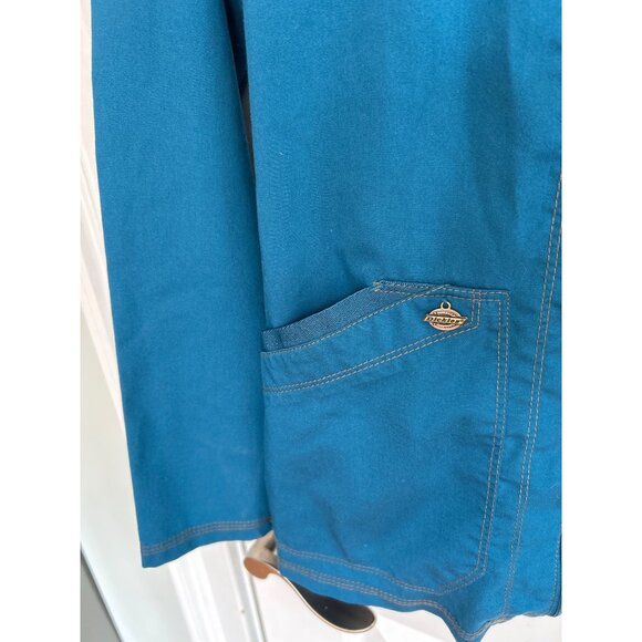 Dickies Jacket Women's Size XS Turquoise Lightweight Zip Up Mock Neck Pockets - Picture 7 of 11